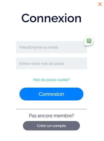 Connexion des membres du Le Roi Johnny Casino