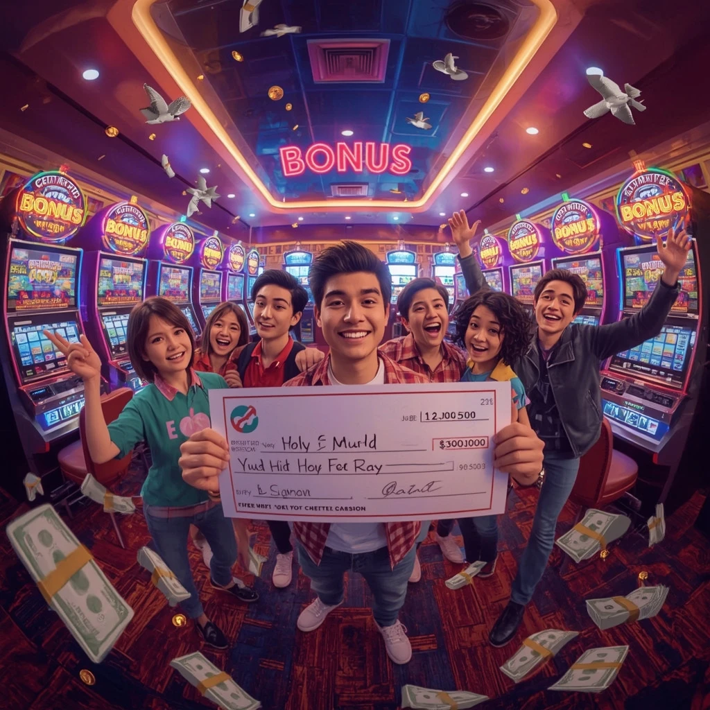 bonus dans les mains d'un homme au casino Le Roi Johnny Casino